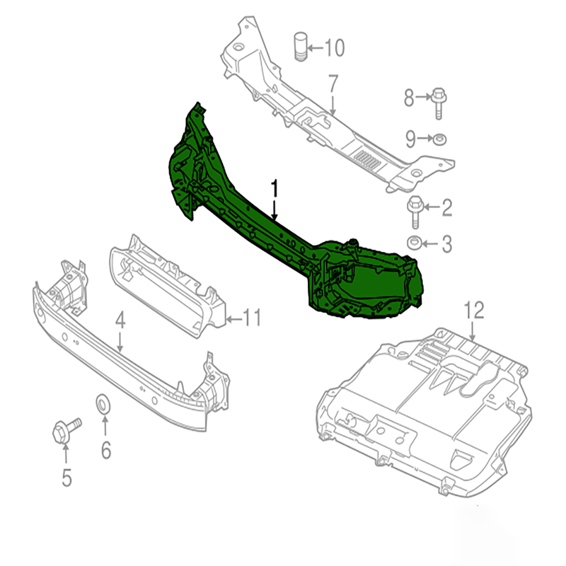 Womala Ön Radyatör Desteği OE 31335263 Ön Uç Çerçevesi Volvo S40 V50 C30 için